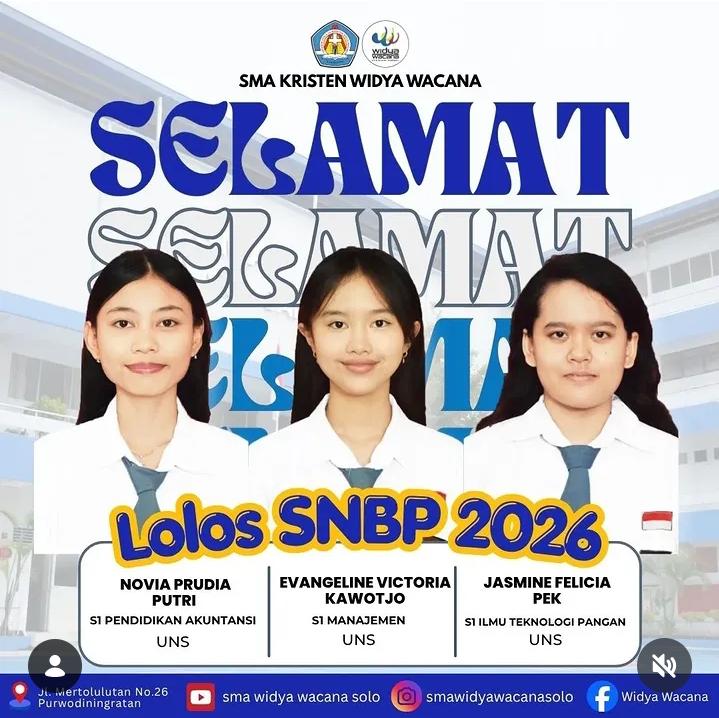 prestasi, sma widya wacana, widya wacana, ysk,  yayasan sekolah kristen, yayasan, surakarta, sma